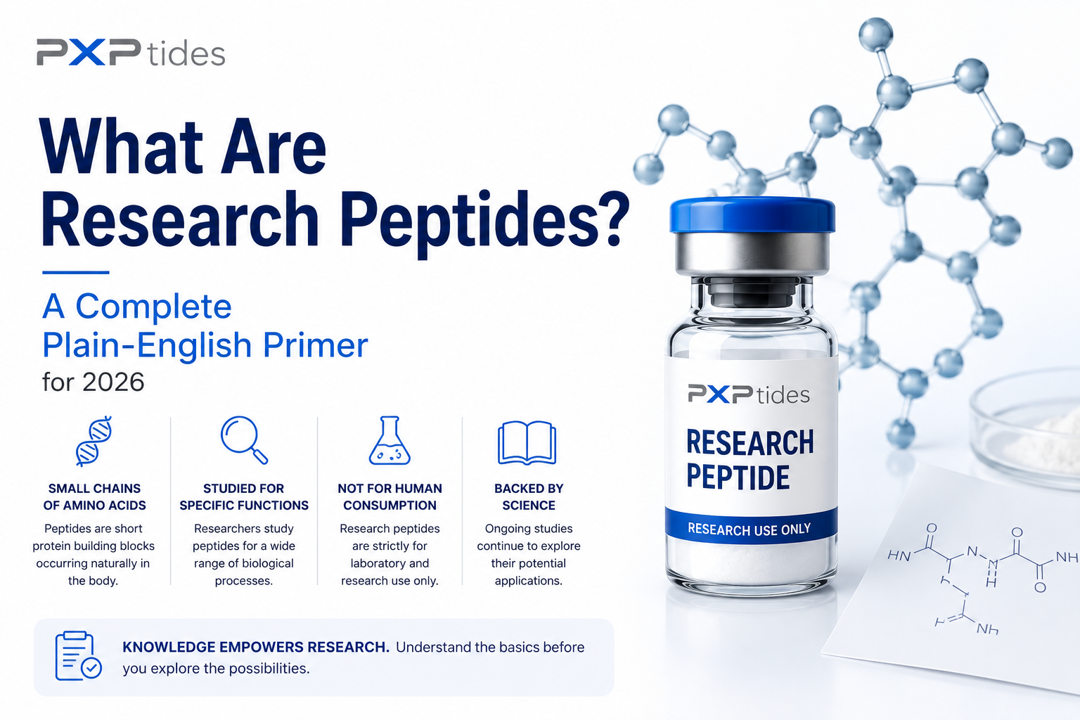 What Are Research Peptides? A Complete Plain-English Primer for 2026 header image